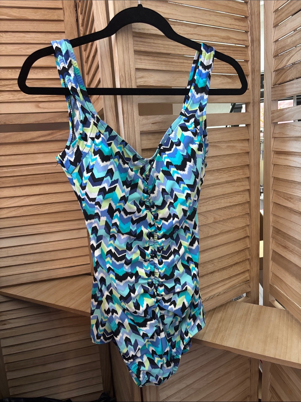 Maxine of Hollywood Blue Multi Chevron Swimwear 12